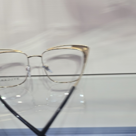 Bulgari Women's Black and Gold Cat-Eye Glasses - Picture 5 of 5